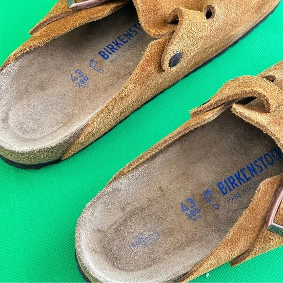 Birkenstock’s Boston soft footbed mink suede clogs Size 43 Men's 10 - Picture 13 of 16